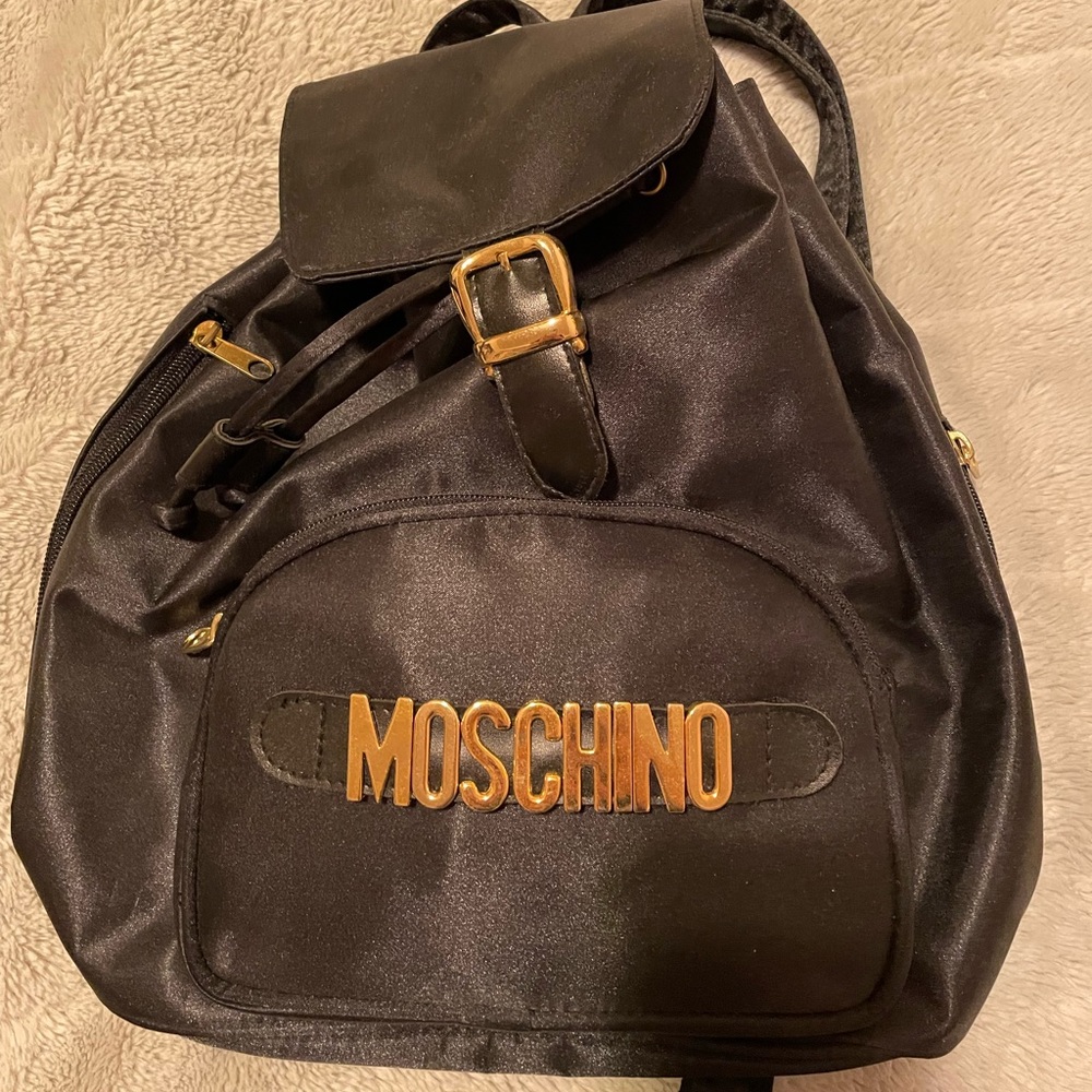 moschino black backpack